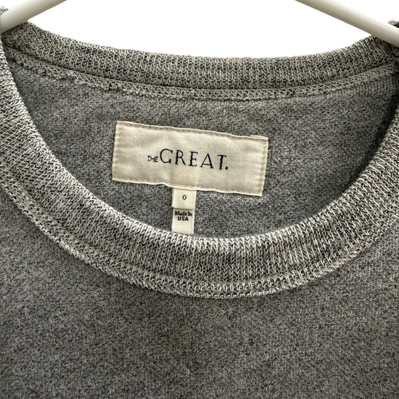 THE GREAT The Teammate Sweatshirt Varsity Gray Size 0 - Picture 5 of 11